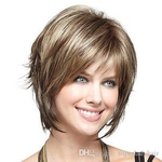 Fashion women's synthetic wigs short straight women's hair wigs hairpieces women wig