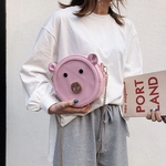 Moda feminina linda Pig Slant ¨²nico saco Bolsa de Ombro Bolsa Messenger Bag