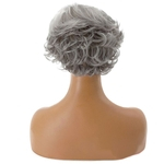 Moda Feminina Peruca De Cabelo Encaracolado Curto Rose Net Head Cap Party Extension Hairpiece