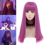 Moda feminina peruca roxa Synthetic Hairshort perucas de cabelo de onda peruca