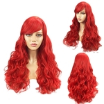 Moda feminina peruca sint¨¦tico vermelho Hairshort perucas de cabelo de onda peruca