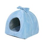 Moda Folding Ger Forma bowknot Plush Dormir Nest Casa para Gatos Cães