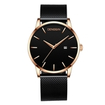 Fashion Luxury Stainless Steel Calendar Dial Men's Business Quartz Wrist Watch