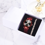 Fashion Luxury Gold Bracelet Multi-Edge Dial Women's Quartz Watch Gift Set