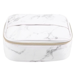 Moda Marble Imprimir PU Quadrado composição escova Cosmetic Organizer Bag