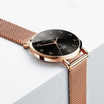 Fashion Rose Gold Watches Women Wristwatches Luxury Mesh Strap Quartz Watches
