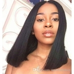 Moda perucas preto senhoras africanas cabelo curto longo bobo sintético perucas de cabelo perucas postiços longos retos