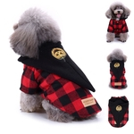 Moda Pet Dog Pet Costume Plaid casaco roupas filhote de cachorro Doggy Vestu¨¢rio