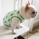 Moda Pet Primavera E Ver?o crocodilo Costumes Pattern Dog Pet roupas Vest