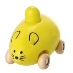 Moda presente inteligente Baby Kids Crian?a bonito dos ratos do Squeak Car Toy madeira New YE