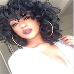 Fashion Sexy Black Women Wig Full Cover Curly Wig Styling Cool Party CosplayWig