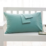 Moda simples de algodão puro fronhas capa de fronha cor sólida quarto retângulo artigo de cama decoração de casa verde 50 * 70 cm