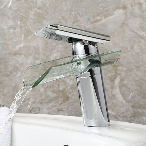 Moda Simples Single Handle torneira pia do banheiro Hot & Cold Cachoeira Bacia Água da torneira