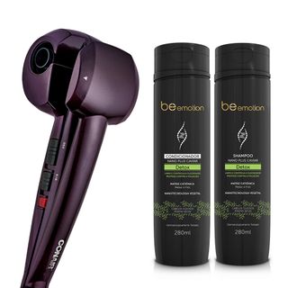 Modelador de Cachos Hair Styler Conair Polishop + Kit Shampoo e Condicionador Nano Plus Caviar Detox | 127V