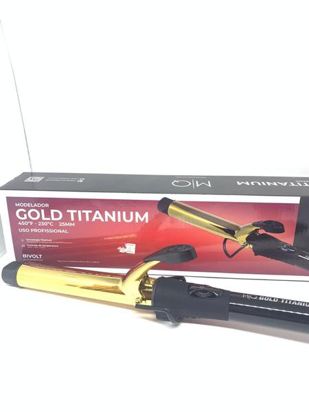 Modelador de Cachos Titanium Gold 25mm MQ Hair