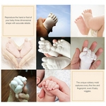 Modelagem em argila Mini Kit DIY mão do bebê Pé Fundição Handprints Estuque Baby Care Brinquedos Educativos lembrança Molding Clone pó