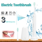 3 modos à prova d 'água portátil recarregável sonic escova de dentes elétrica com cabeça de substituição higiene bucal para casa de viagem