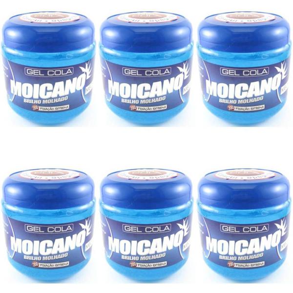 Moicano Gel Cola Azul 500g (Kit C/06)