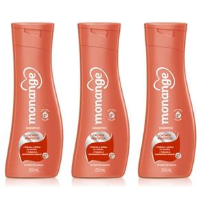 Monange Cachos Perfeitos Shampoo 350ml - Kit com 03