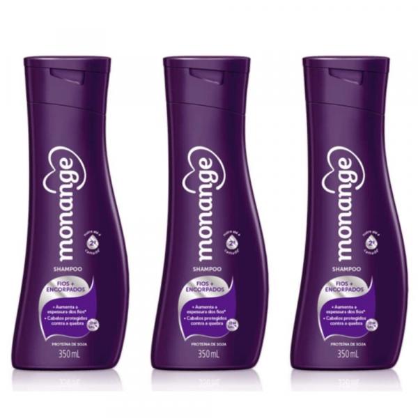 Monange Fios + Encorpados Shampoo 350ml (Kit C/03)