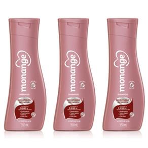 Monange Hidratação Intensiva Shampoo 350ml - Kit com 03