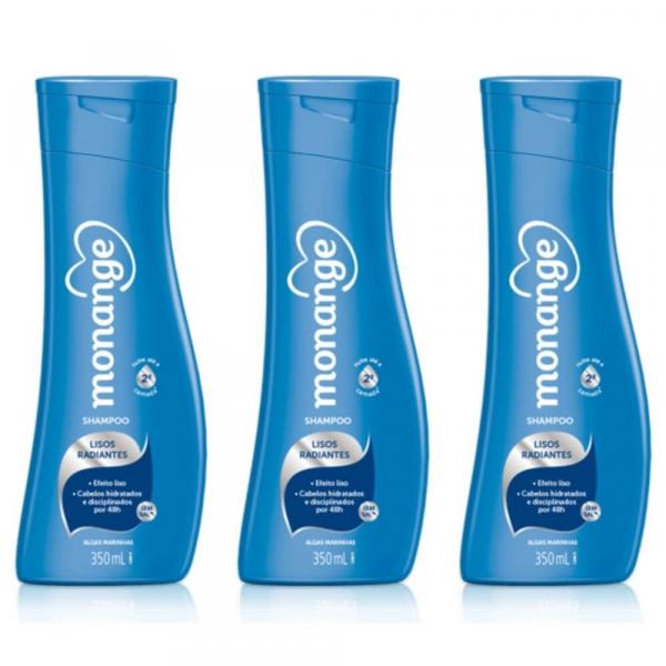 Monange Lisos Radiantes Shampoo 350ml (Kit C/03)