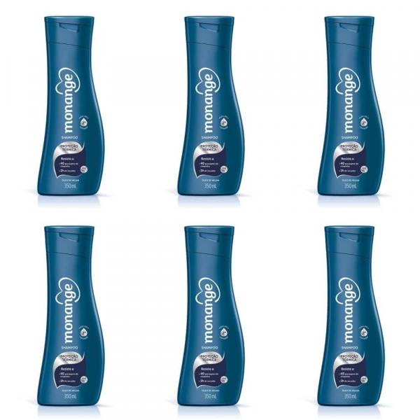 Monange Proteção Térmica Shampoo 350ml (Kit C/06)