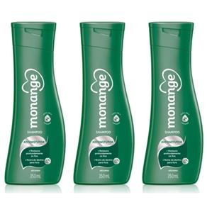 Monange Reconstrutor Shampoo 350ml - Kit com 03