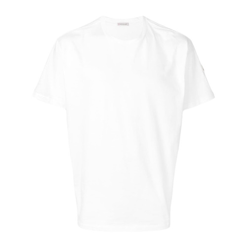 Moncler Camiseta com Detalhe de Listras - BRANCO
