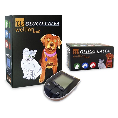 Monitor de Glicose + 50 Tiras de Glicose para Animais - Gluco Calea