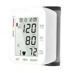 Monitor eletrônico de pressão arterial Esfigmomanômetro inteligente automático de pulso Instrumento de medição de pressão arterial de 2 usuários Tela LCD grande com tamanho compact