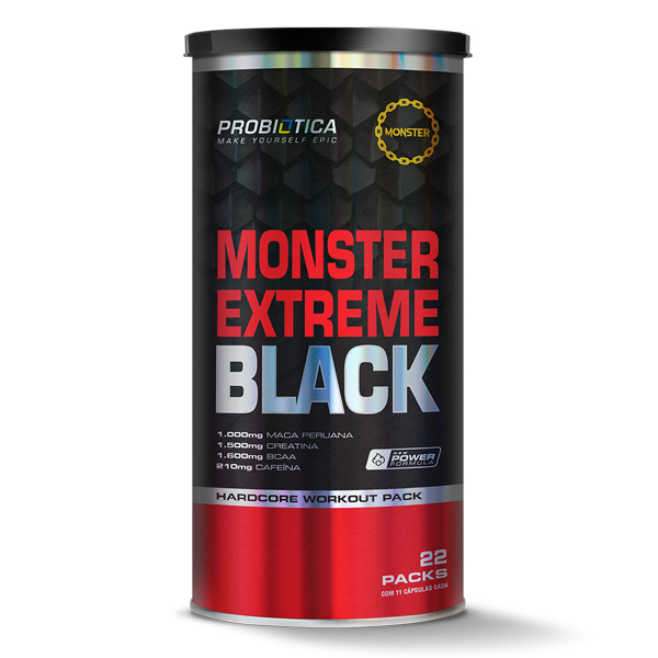 Monster Extreme Black - 22 Packs - Probiótica - Probiotica
