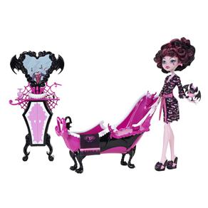 Monster High Mattel Draculaura e Banheira Pink X4496