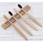 MOQ 20pcs Natural Pure Bamboo escova de dentes portátil Tooth cabelo macio escova Eco-friendly escovas Oral Ferramentas Cuidados de Limpeza