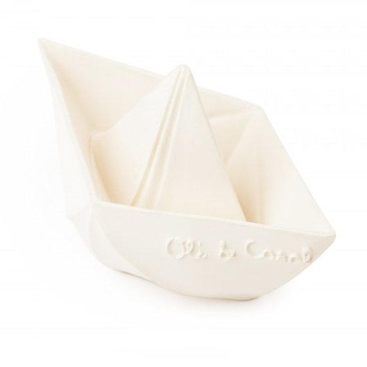 Mordedor Barco Origami Branco Oli&carol