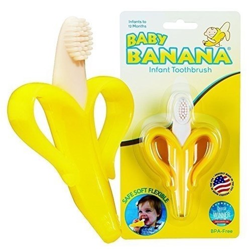 Mordedor Escova Baby Banana - Amarelo (Pronta Entrega)
