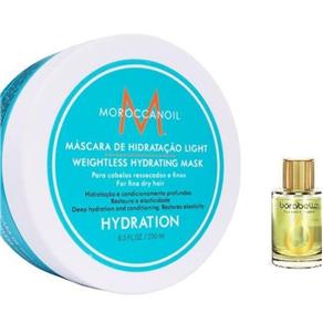 Moroccanoil Weightless Hydrating Máscara Light 250Ml e Óleo