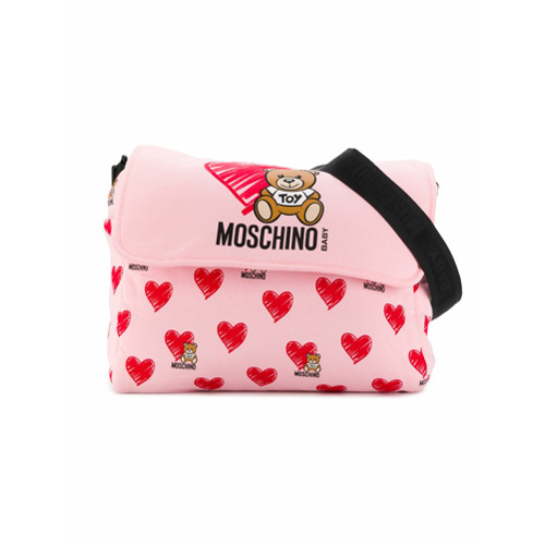 Moschino Kids Bolsa com Trocador 'Toy Hearts' - Roxo