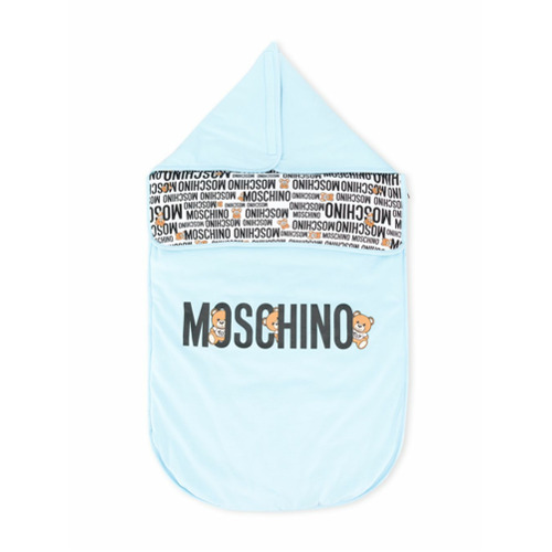 Moschino Kids Saco para Dormir com Estampa de Logo - Azul