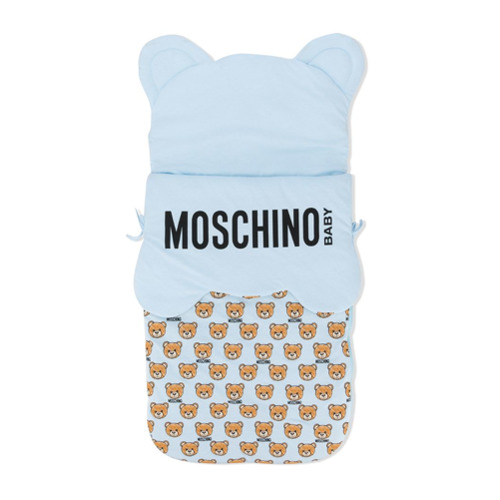 Moschino Kids Saco para Dormir com Logo - Azul