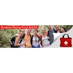 LAR First aid kit Kit de primeiros socorros Mounchain Kit de emergência portátil de bolso multifuncional leve para acidentes internos e externos (8 itens, 148 PCS)