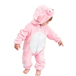 Roupas de bebê Costume Pig criança animal Cosplay inverno com capuz Romper flanela Macacão Conjuntos