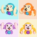 Eletric roll macaco Crianças animal Música Luz Voz dos desenhos animados Banana Controle macaco 4 cores aleatórias