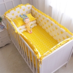 Roupa de cama 5pcs berço cama Set Cotton Criança Bebé incluir folhas de bebê de berço