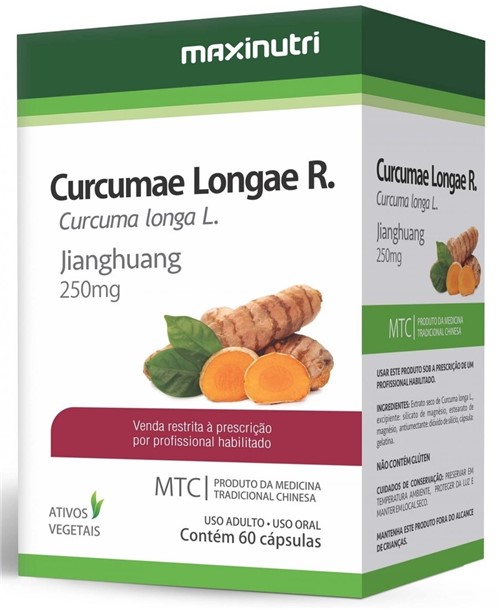 Mtc Curcumae Longae R. Curcuma 250Mg 60 Cápsulas - Maxinutri