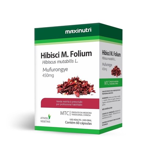 Mtc Hibisci Folium Hibiscus 450Mg 60 Cápsulas - Maxinutri