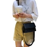 Mulher Cor Chains Matching Shoulder Bag All-jogo Moda Satchel