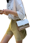 Mulher Cor Chains Matching Shoulder Bag All-jogo Moda Satchel