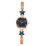 Amyove Lovely gift Mulher elegante chique de Cinco Pontas Formato de Estrela Projeto Alloy Cadeia Strap relógio de quartzo