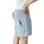 Mulher grávida Shorts ajustáveis ¿¿Pants Moda abdomen Prova Denim